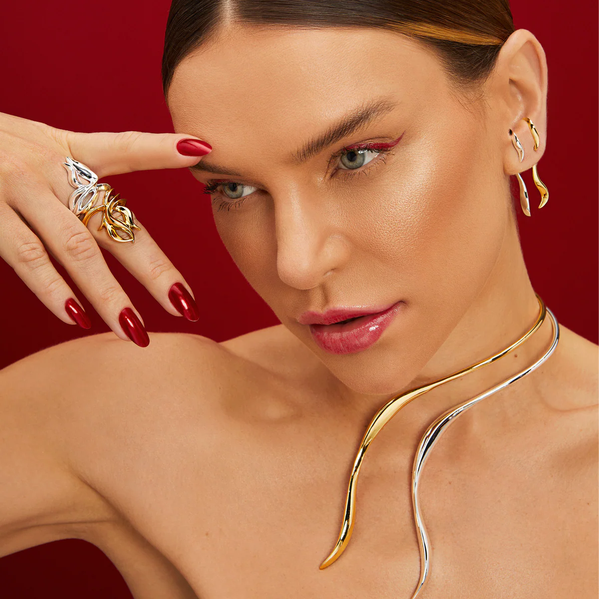Lume Choker in 18K Gold Plated by Anna Prata