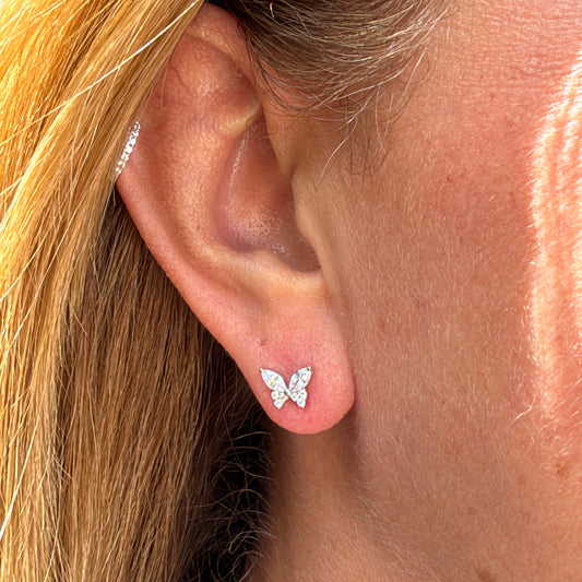 Butterfly Earrings in Sterling Silver 925