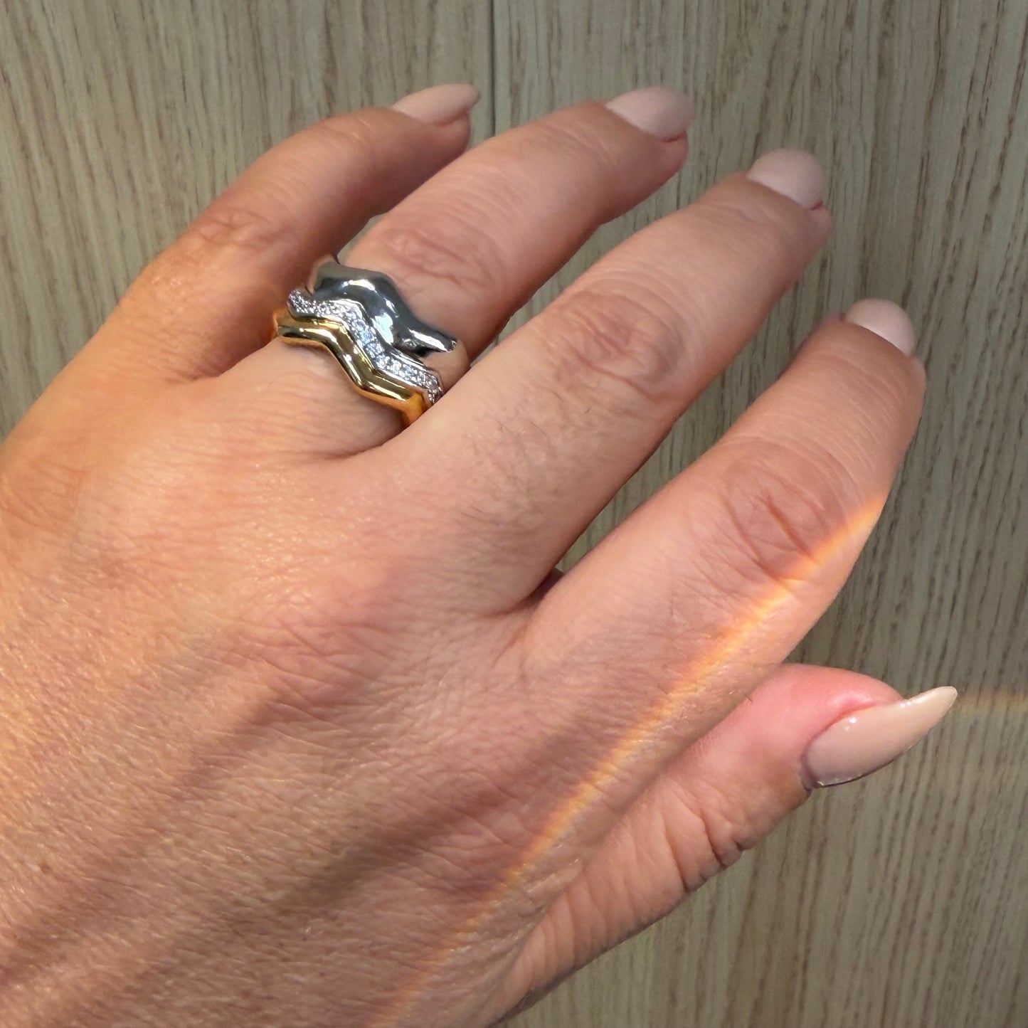 Triple Wave Ring in 18K Gold Plated