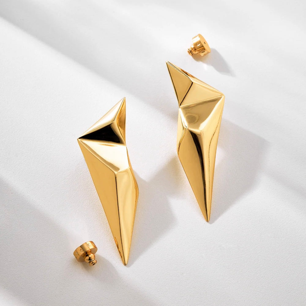 Prisma Earrings in 18K Gold Plated by Anna Prata