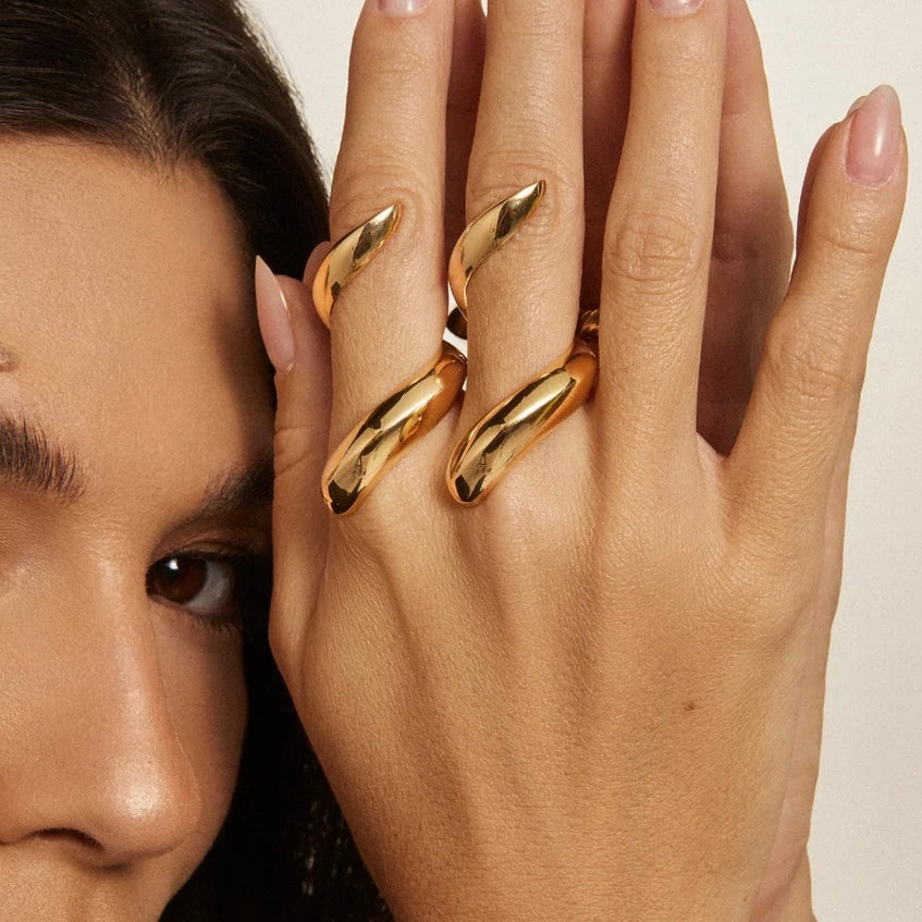 Lume Ring in 18K Gold Plated by Anna Prata
