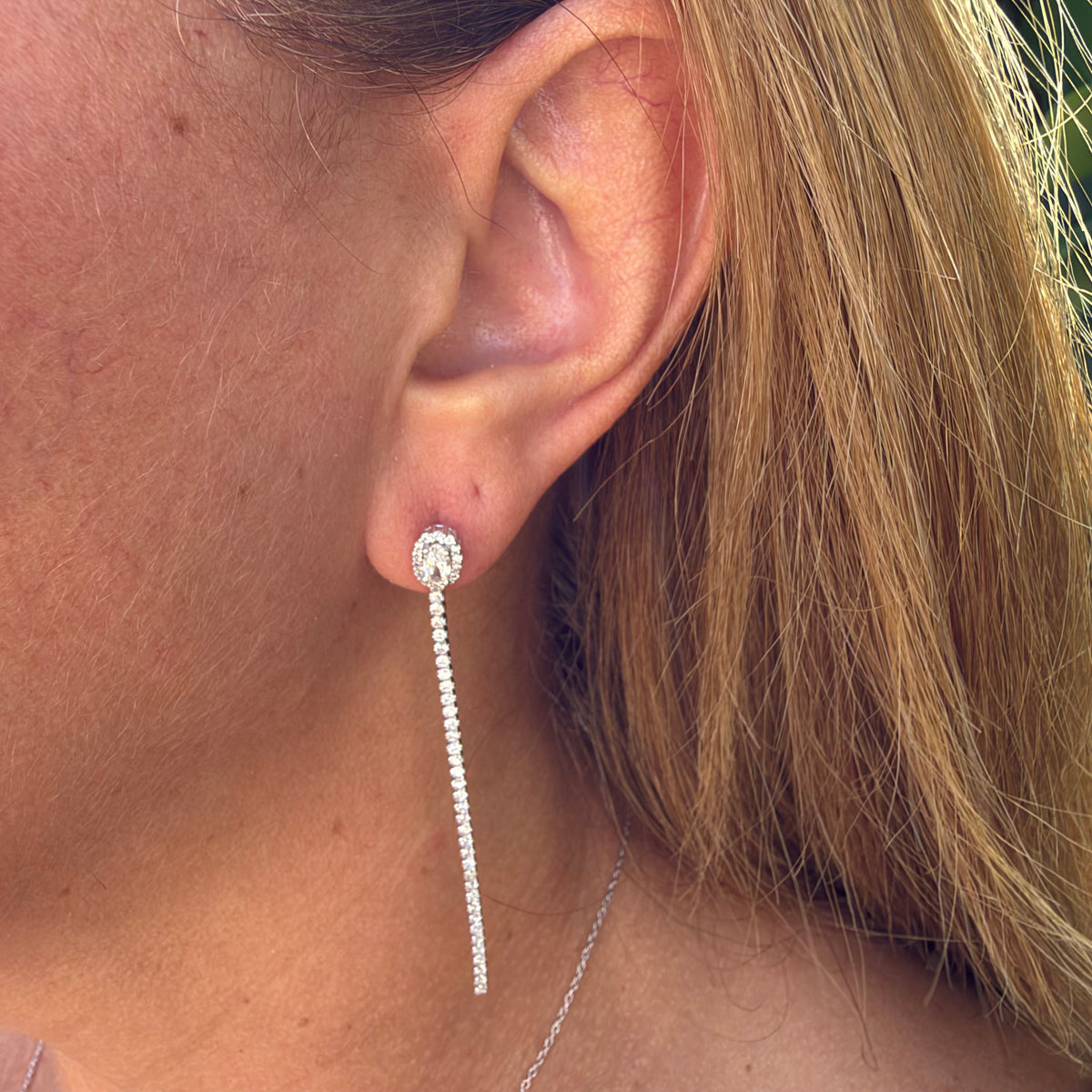 Line Earrings in Sterling Silver 925