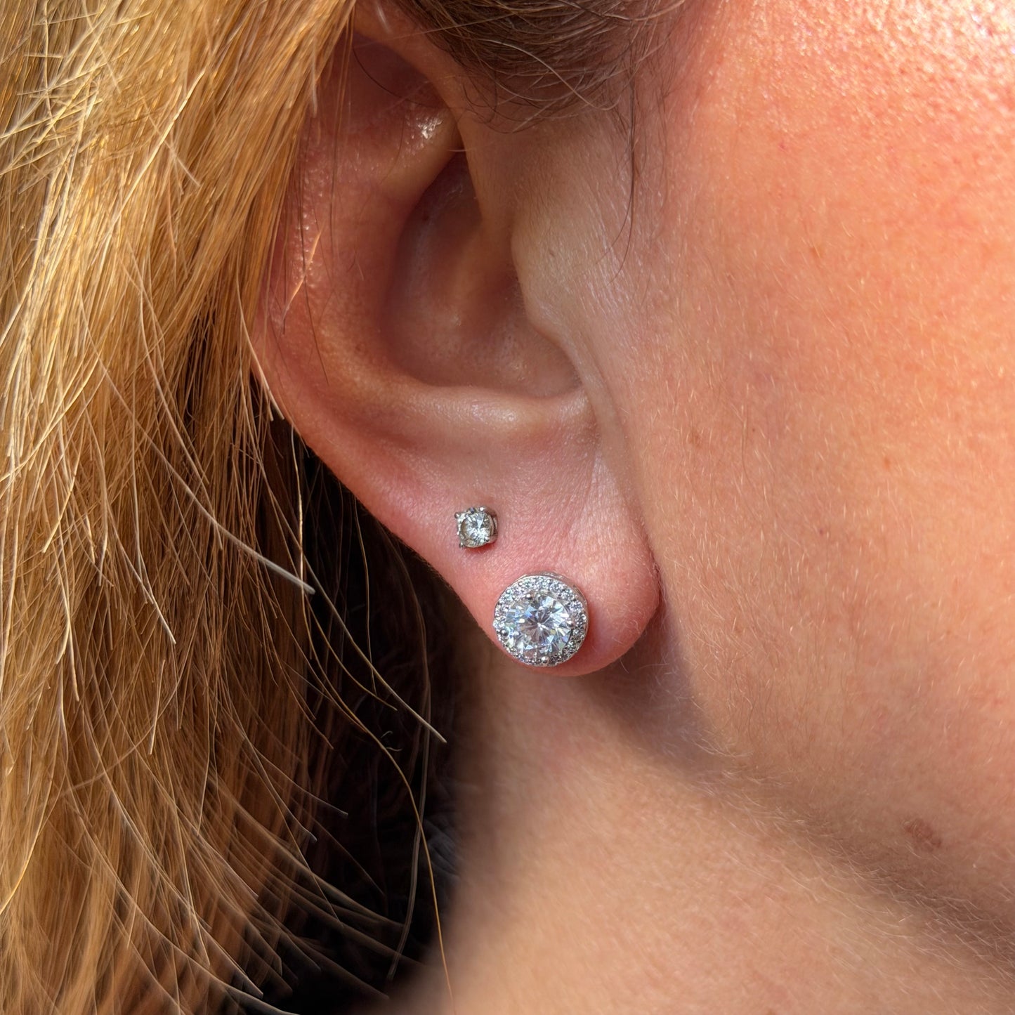 Cat Eye Earrings in Sterling Silver 925