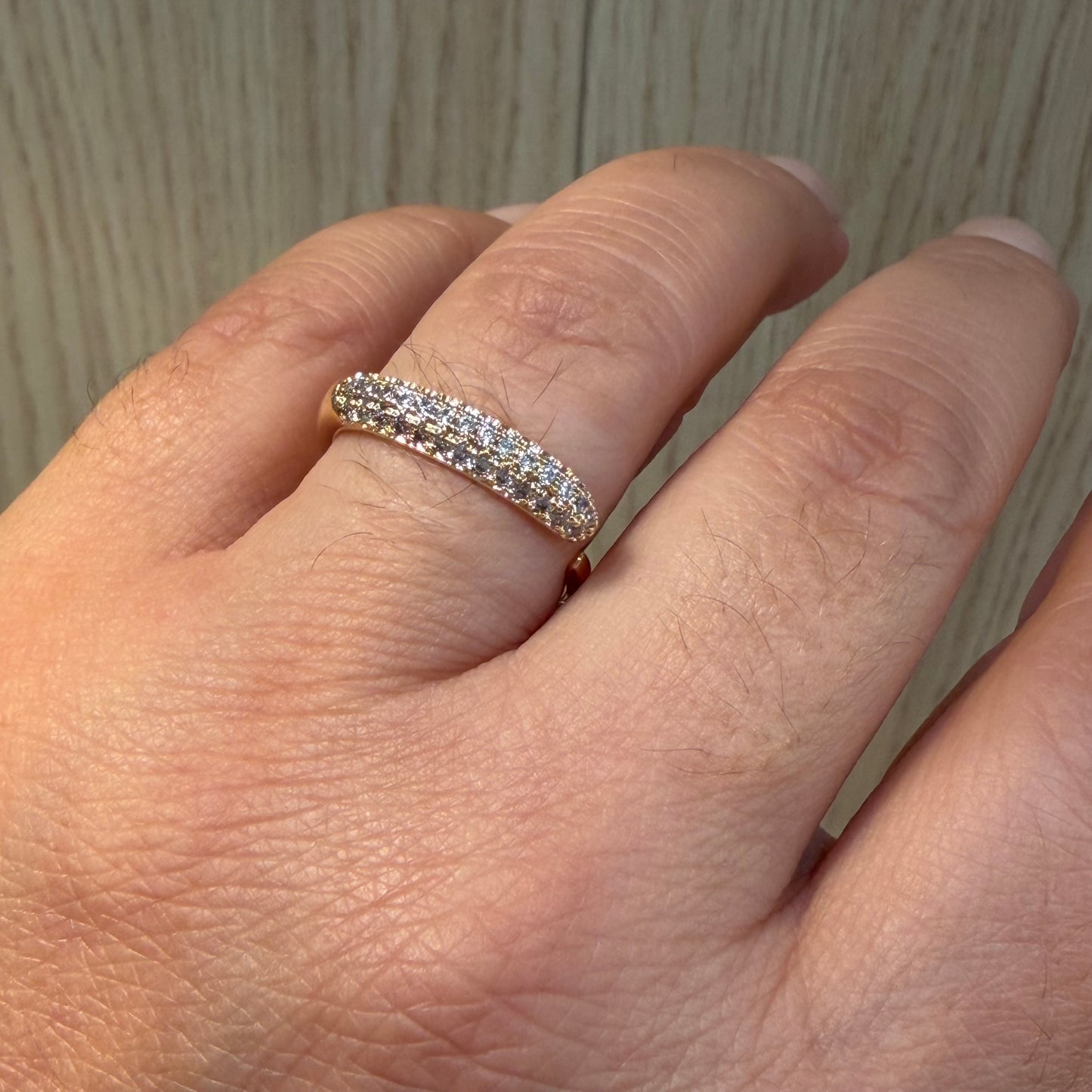 Adjustable Zirconia Ring in 18K Gold Plated