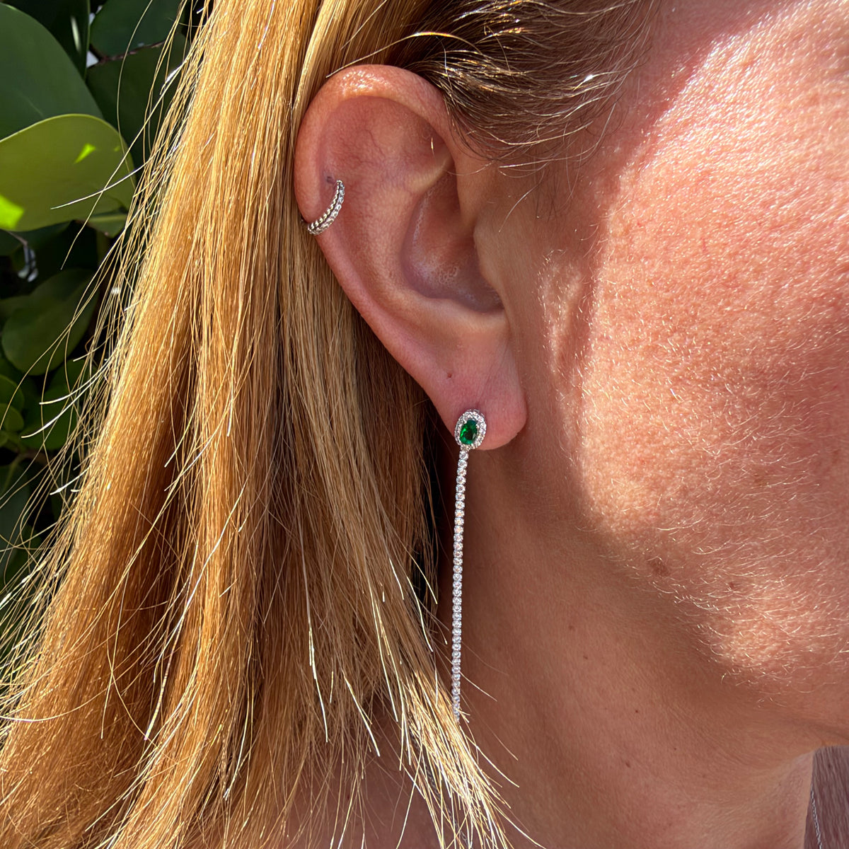 Line Earrings in Sterling Silver 925