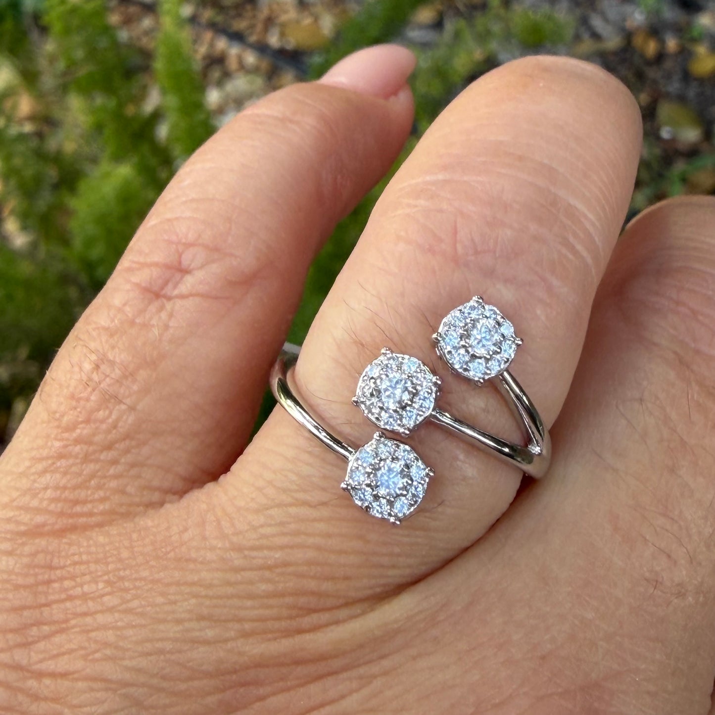 Adjustable Sun Ring in Sterling Silver 925