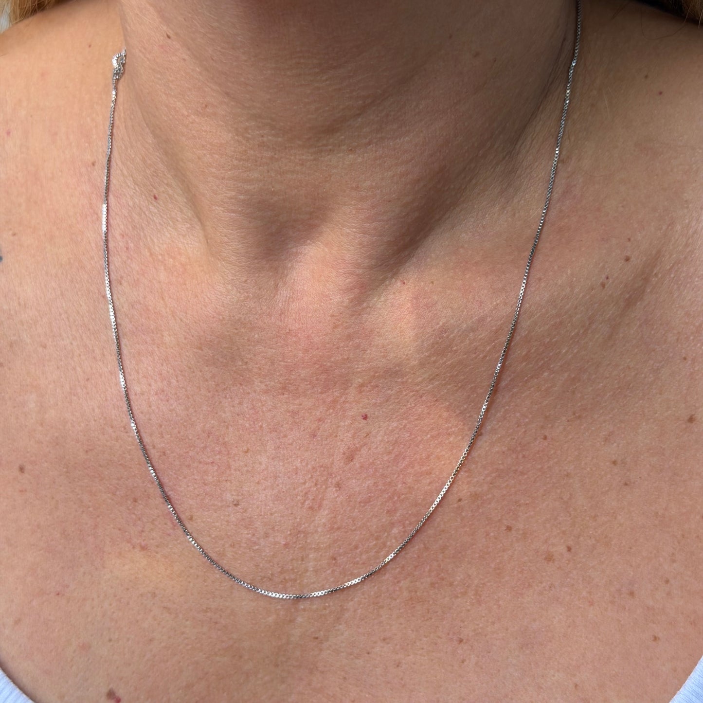 Flat Necklace in Sterling Silver 925