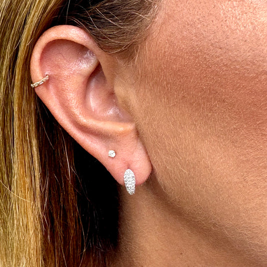 Vermont Earrings in 18K White Gold w/ Diamonds