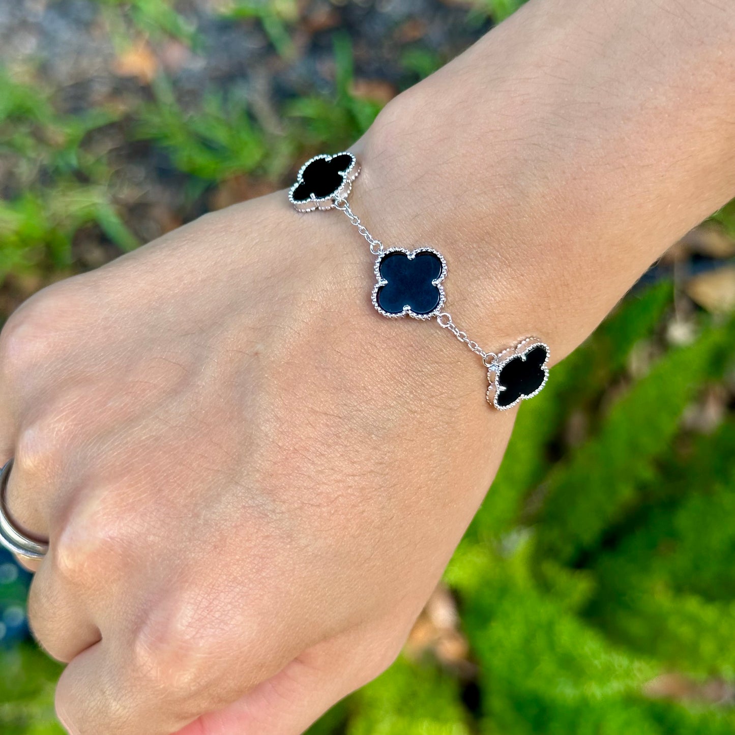 Five Flowers Bracelet in Sterling Silver 925