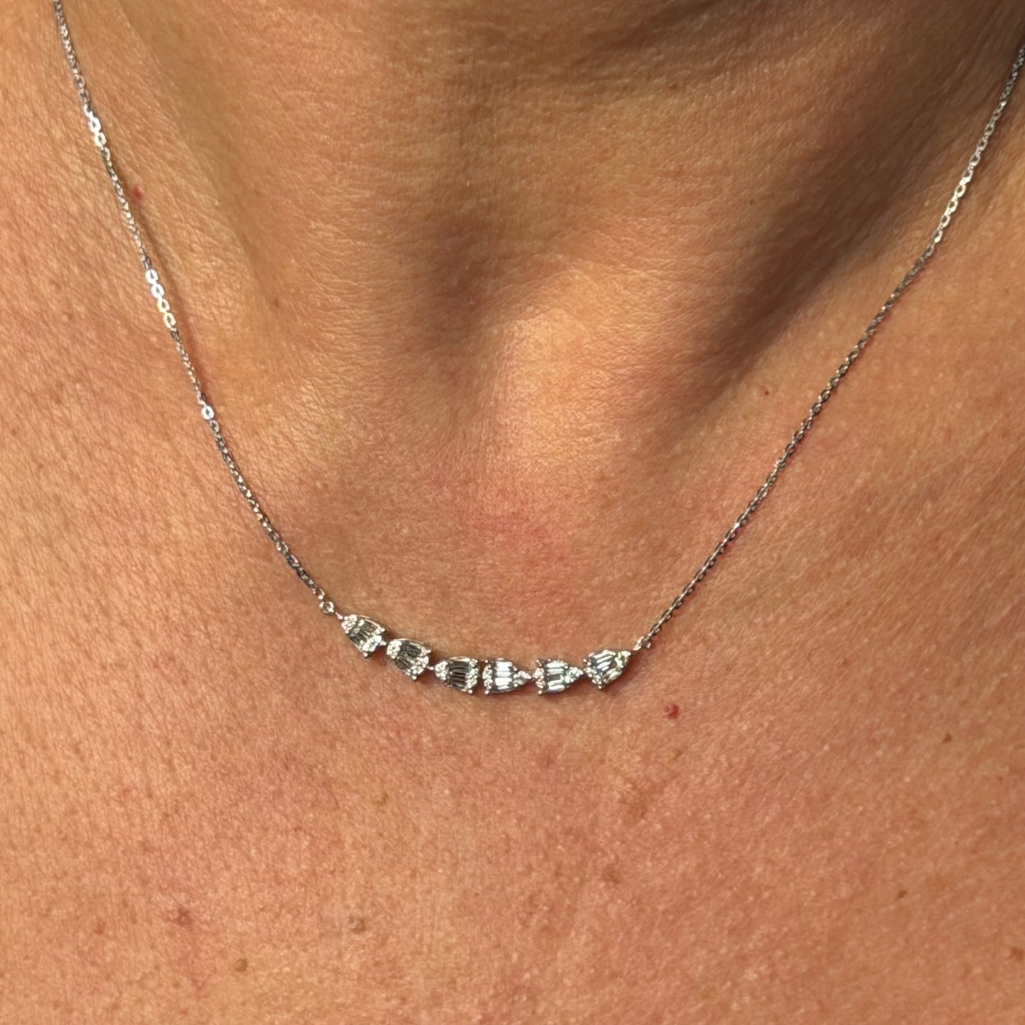 Prague Necklace in 18K White Gold w/ Diamonds