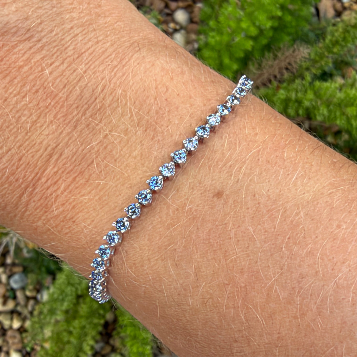 3 points Tennis Bracelet in Sterling Silver 925