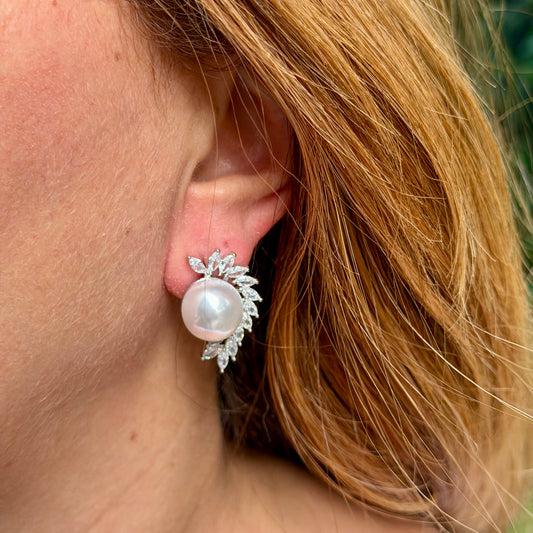 Olimpic Earrings in 18K White Gold Plated