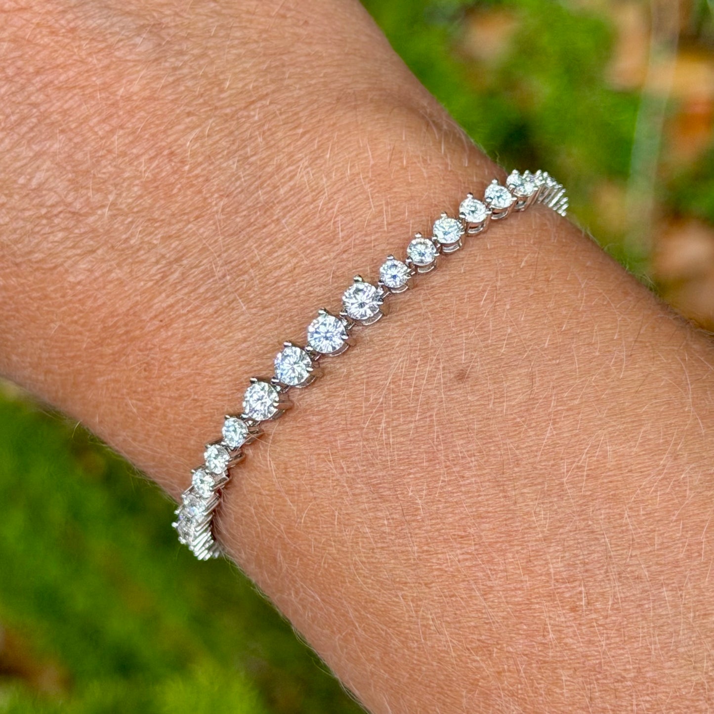 Moissanite Tennis Bracelet in Sterling Silver 925