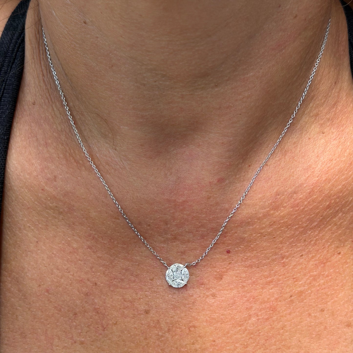 Moissanite Star Necklace in Sterling Silver 925