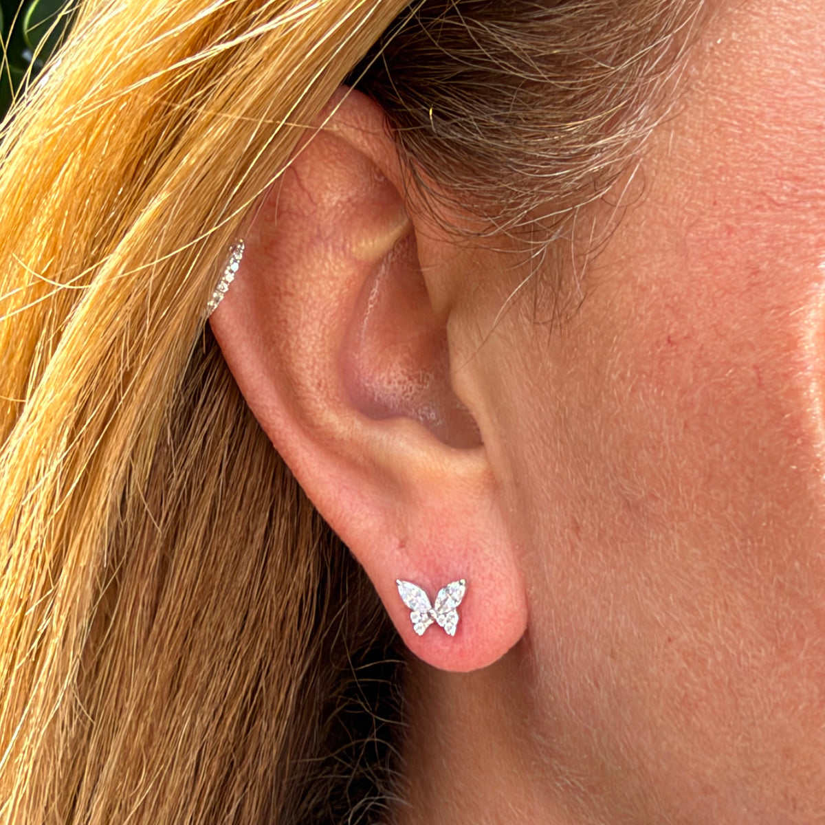 Butterfly Earrings in Sterling Silver 925