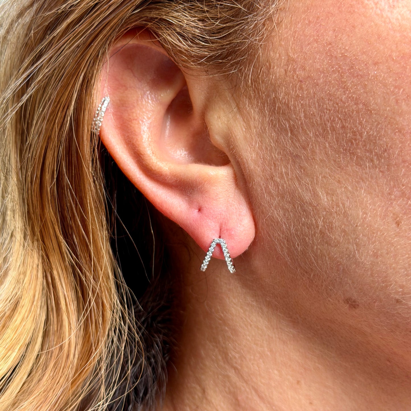 Mini Hook Earrings in Sterling Silver 925