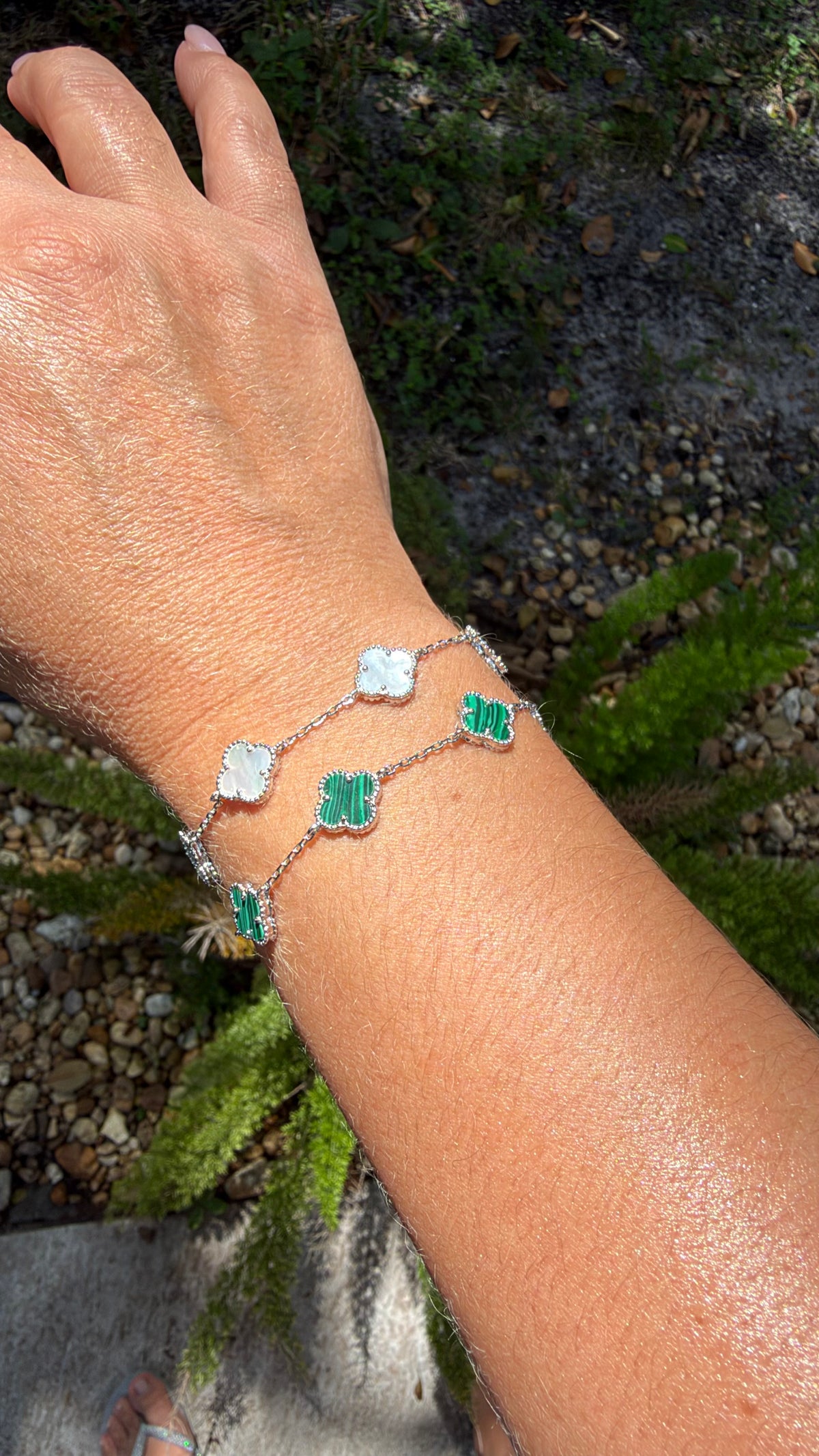 Five Flowers Bracelet in Sterling Silver 925
