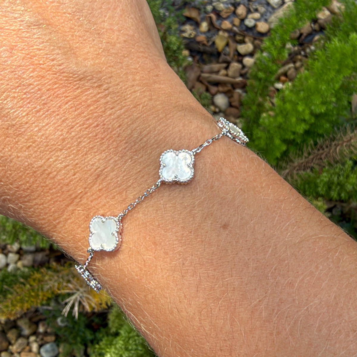 Five Flowers Bracelet in Sterling Silver 925