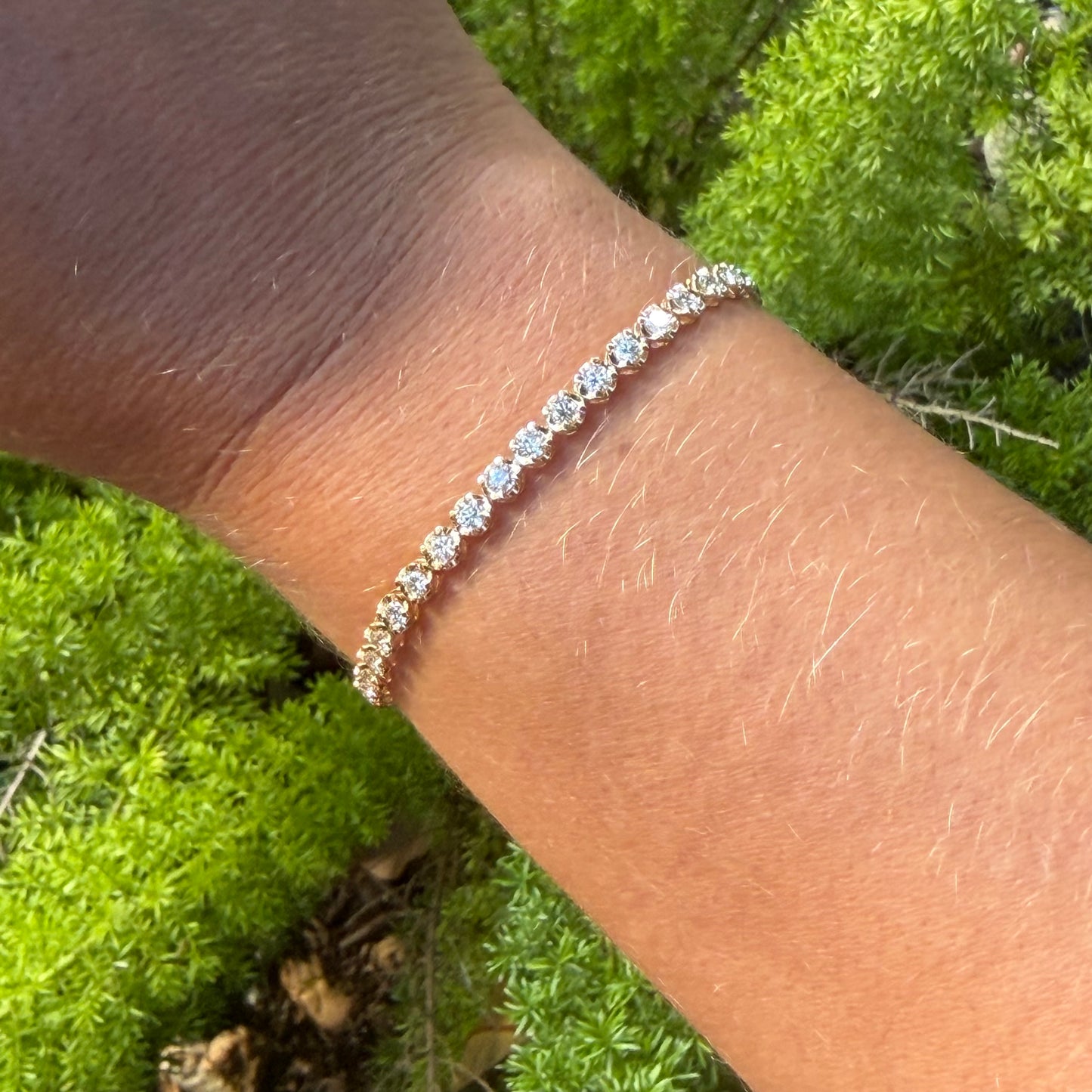 Tennis Bracelet in 18K Yellow Gold