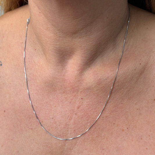Flat Necklace in Sterling Silver 925