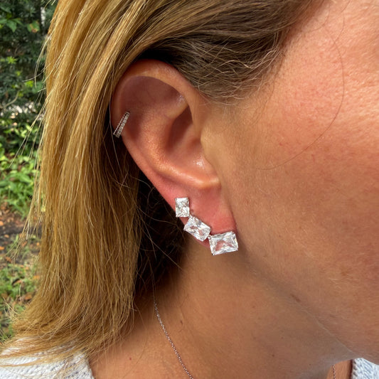 Ear Cuff Earrings in Sterling Silver 925
