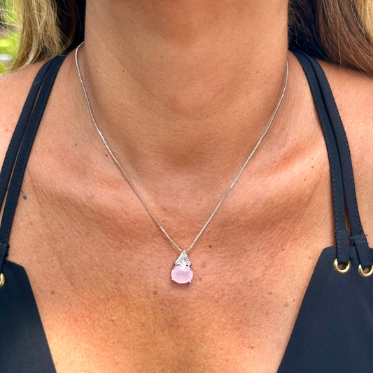 Sanibel Necklace in 18K White Gold Plated