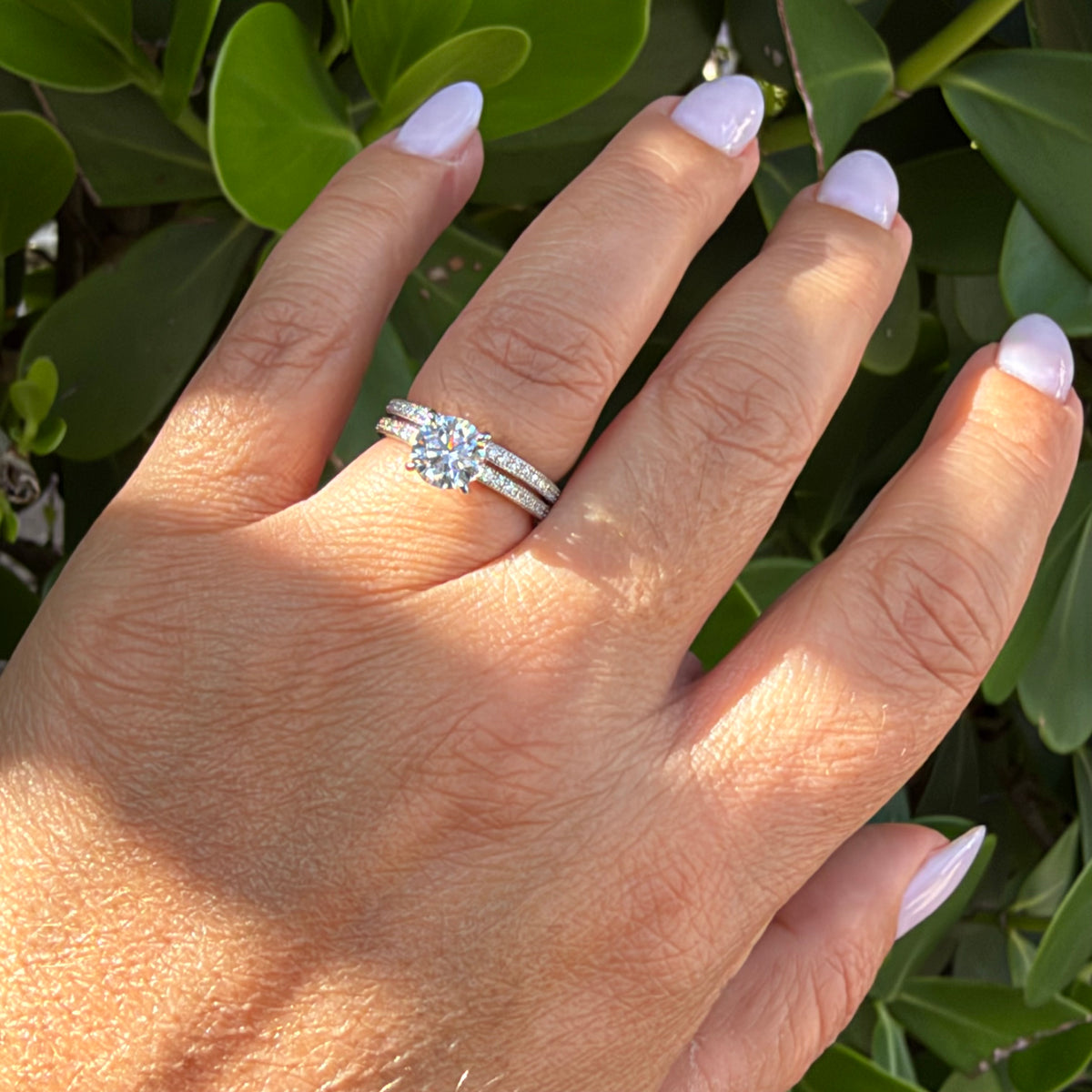 Double Solitaire Ring in Sterling Silver 925