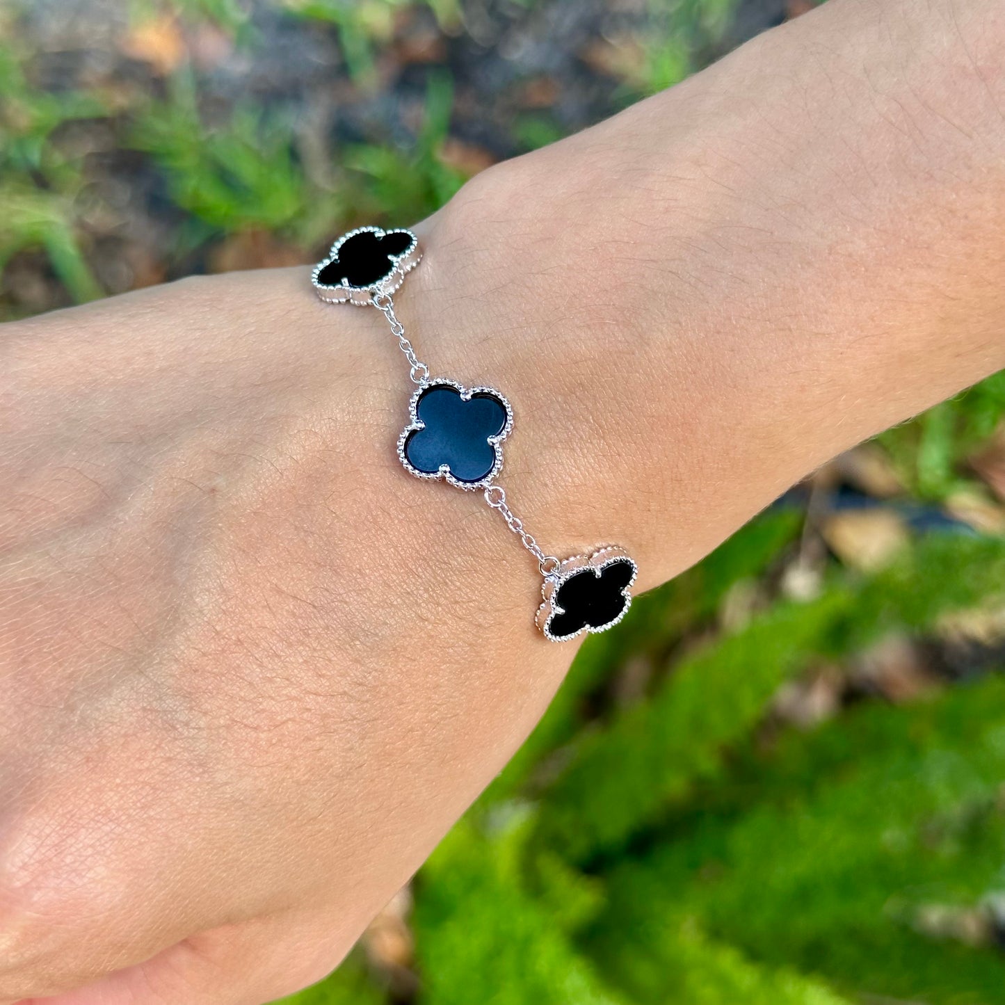 Five Flowers Bracelet in Sterling Silver 925
