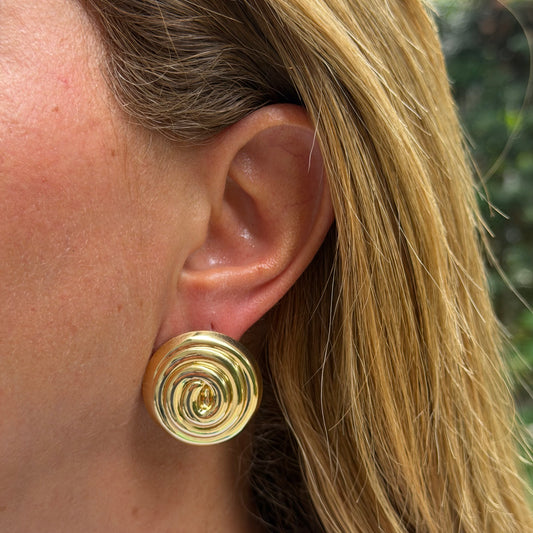 China Hat Earrings in 18K Gold Plated