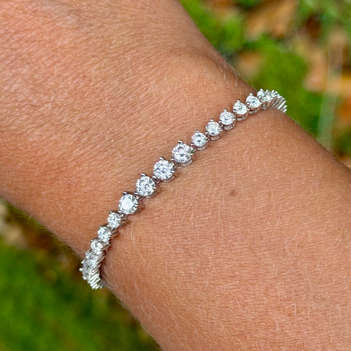 Moissanite Tennis Bracelet in Sterling Silver 925