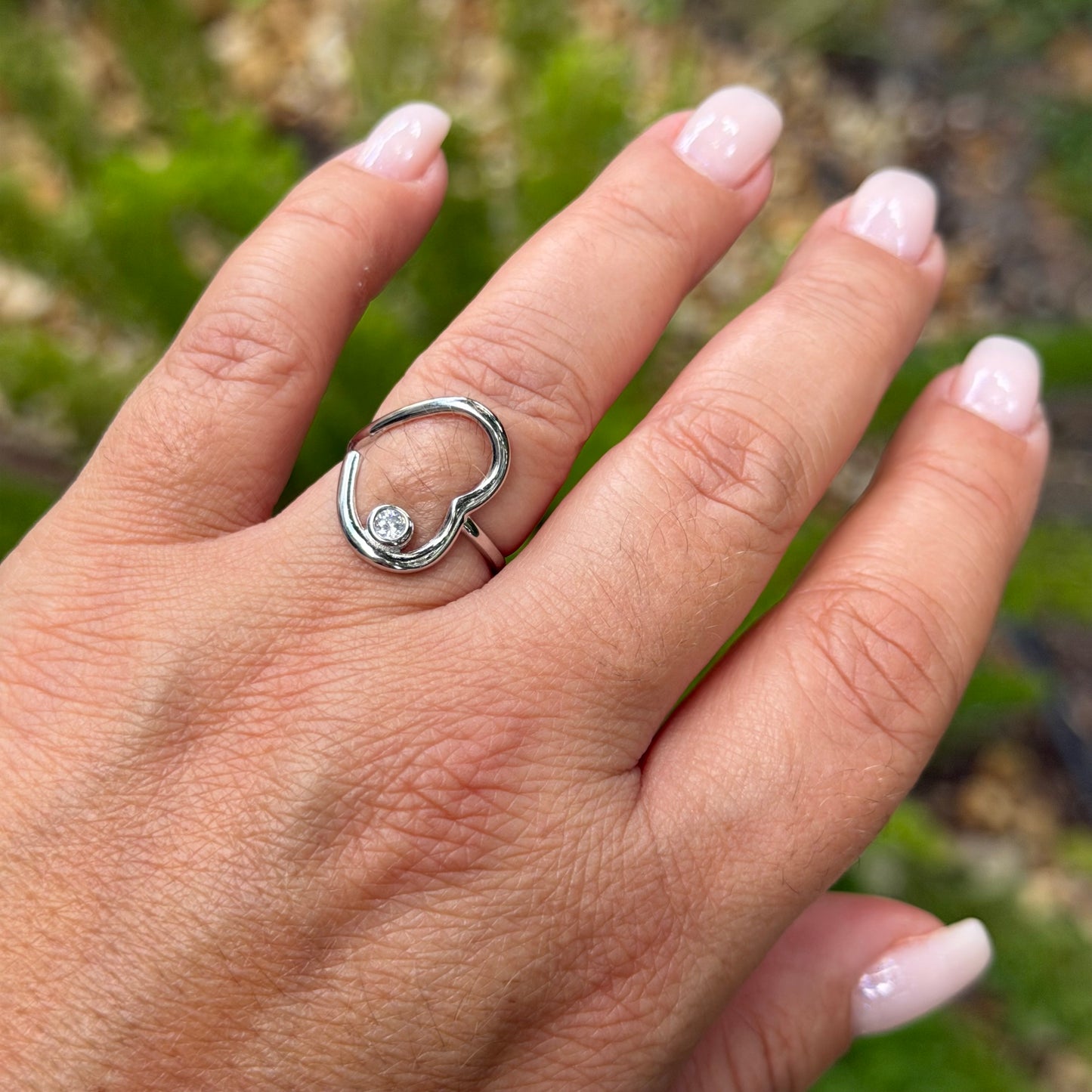 Heart Ring in Sterling Silver 925