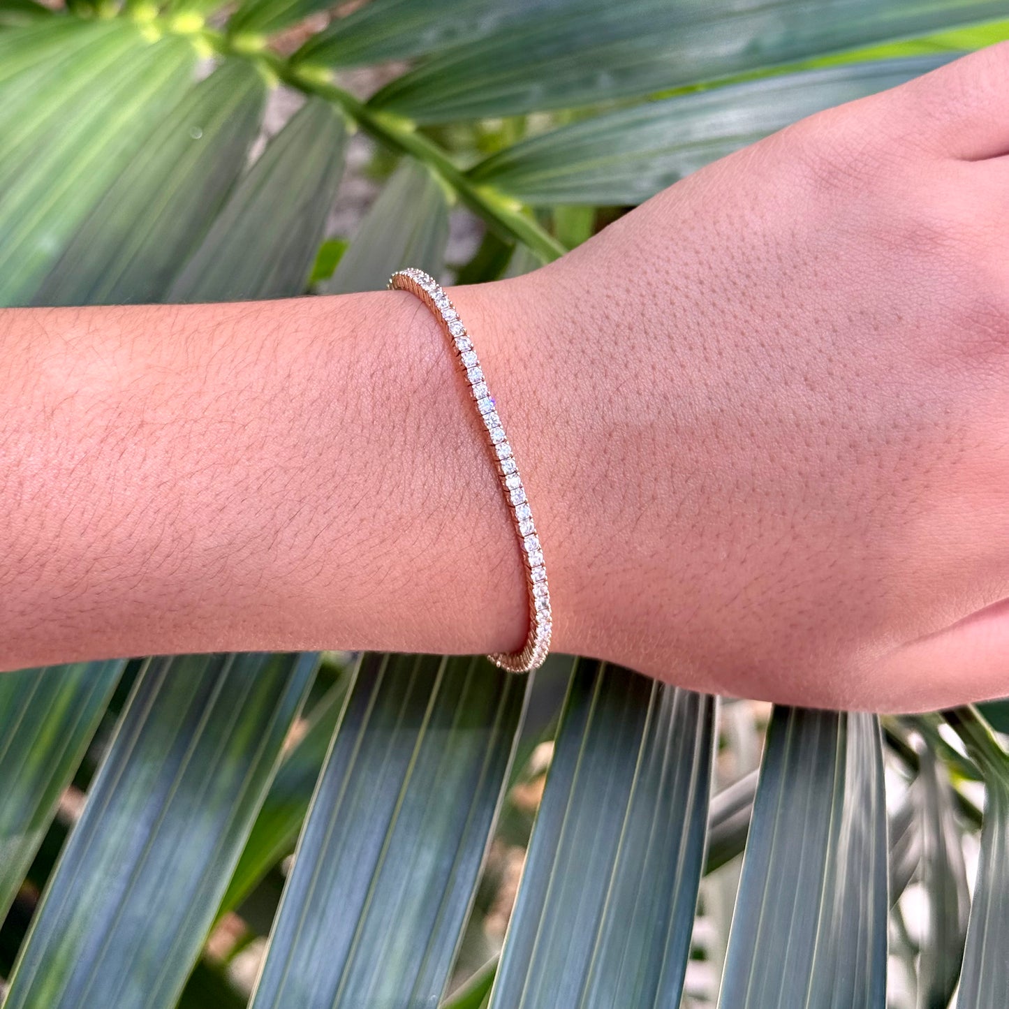 Tennis Bracelet in 18K Gold Plated w/ Zirconias