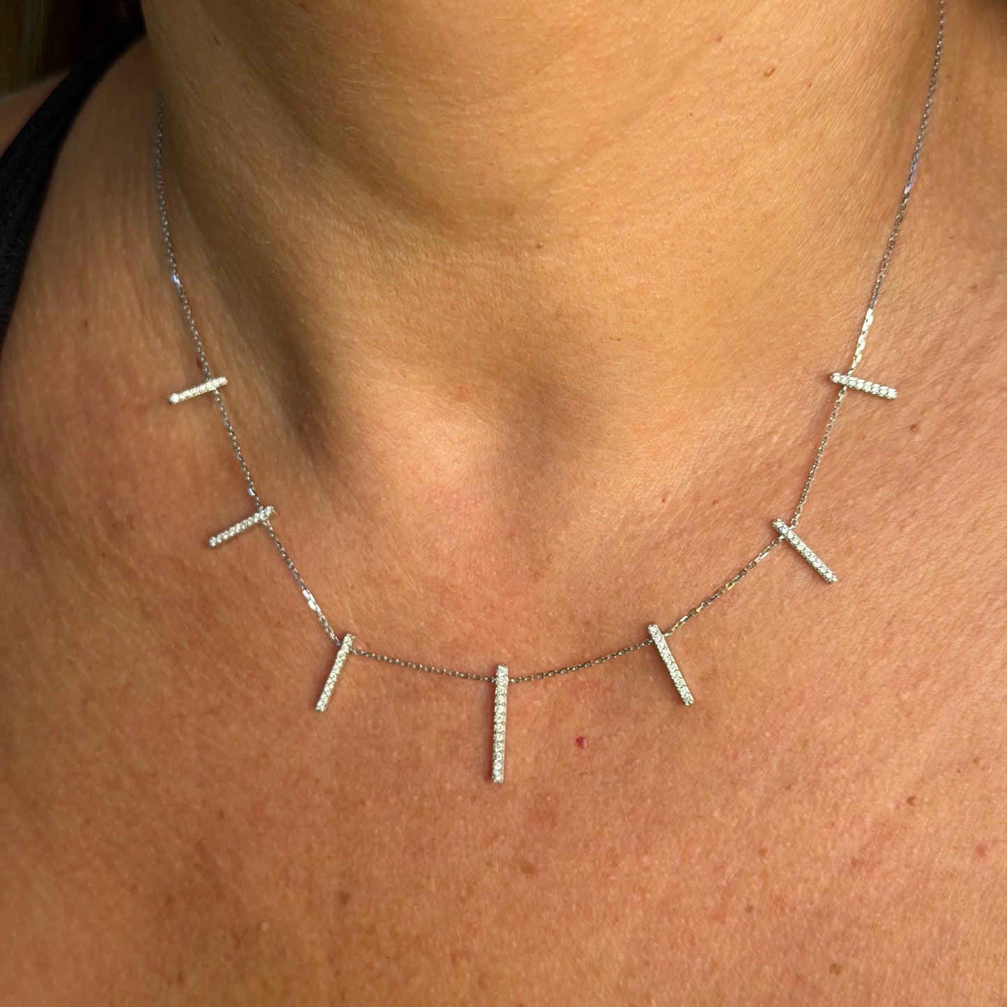 Adjustable Mukalla Necklace in 18K White Gold