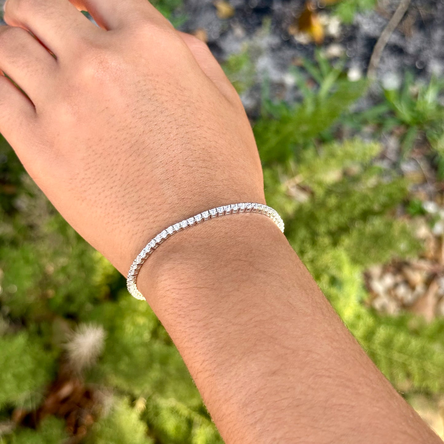 Tennis Bracelet in 18K White Gold Plated
