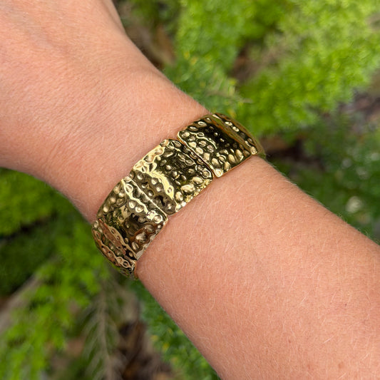 Hammered Bracelet in Stainless Steel 316L