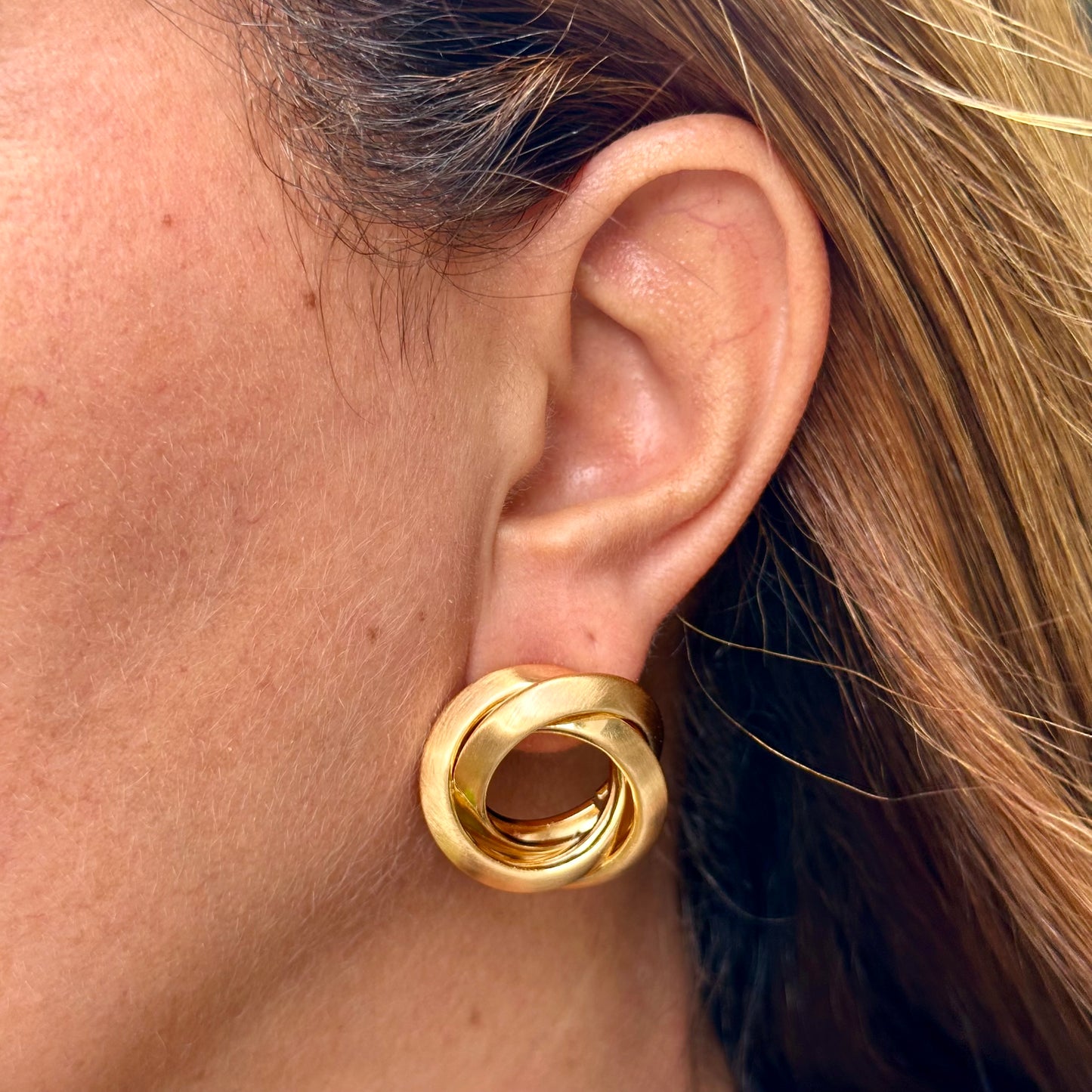 Cadiz Matte Earrings in 18K Gold Plated