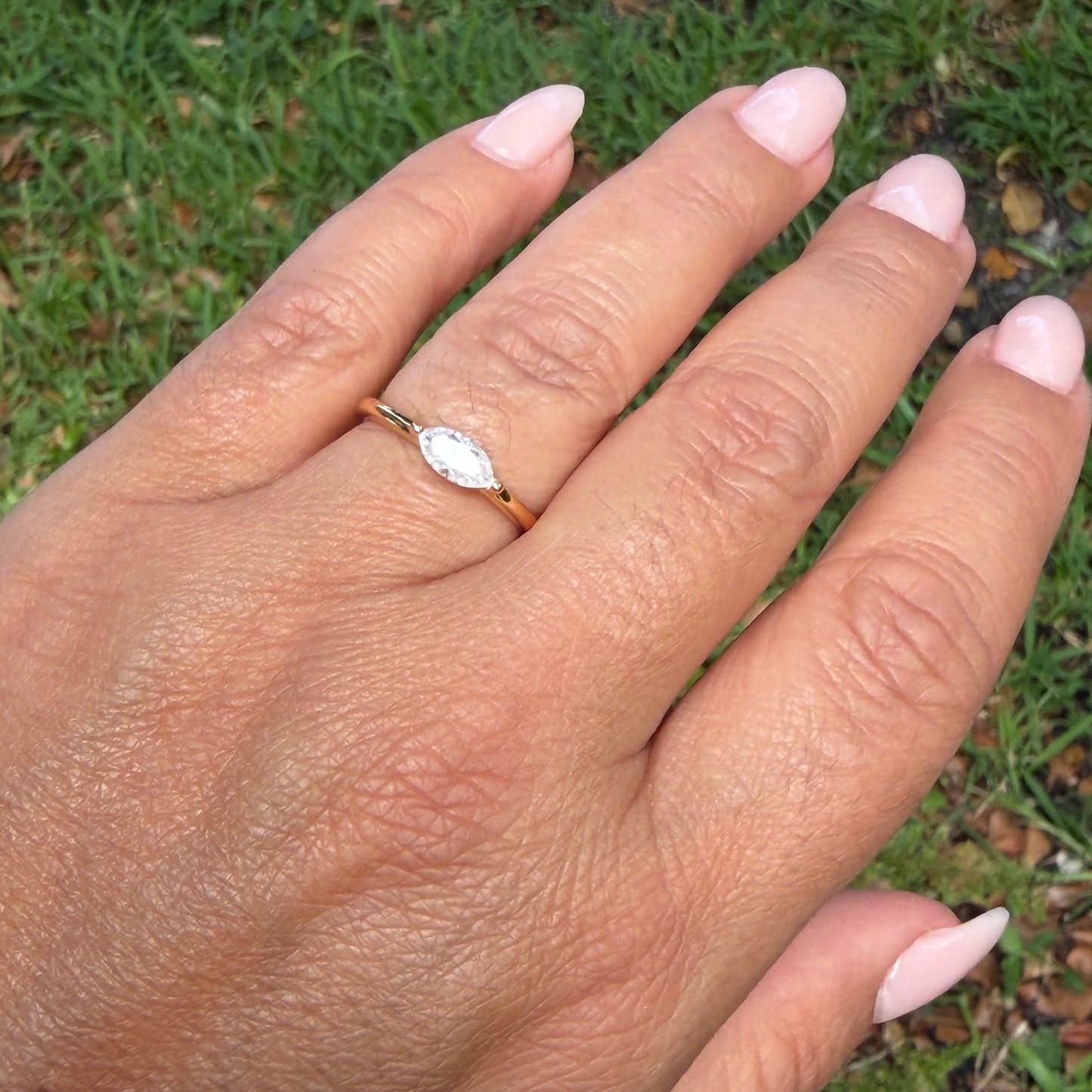 Moissanite Ring in Sterling Silver 925