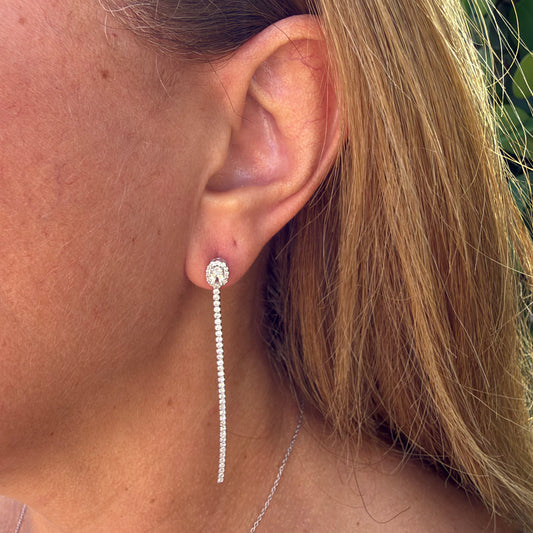 Line Earrings in Sterling Silver 925