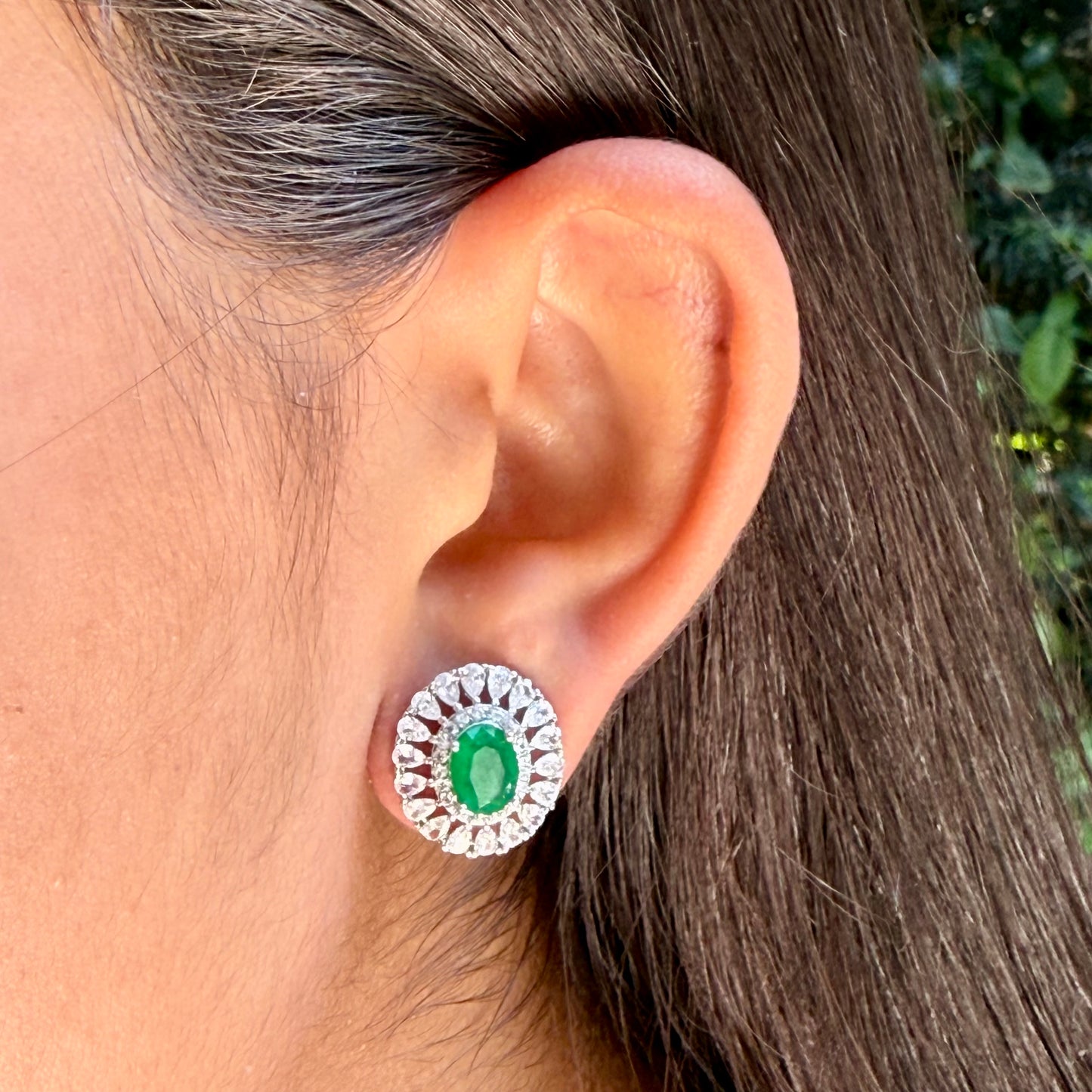 Poggio Earrings in 18K White Gold Plated