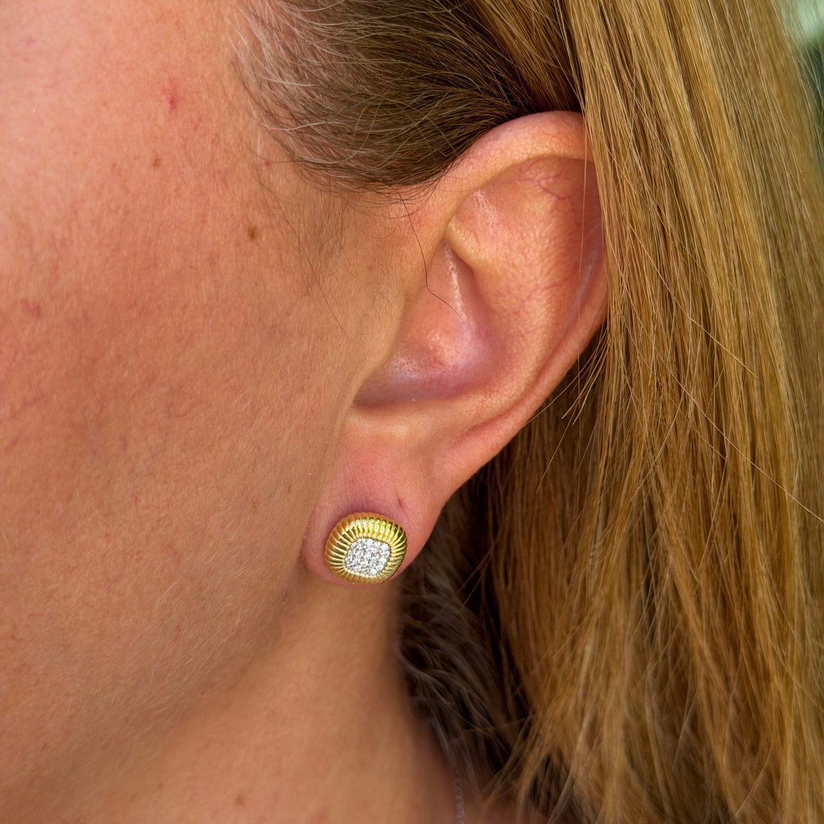 Square Earrings in Sterling Silver 925