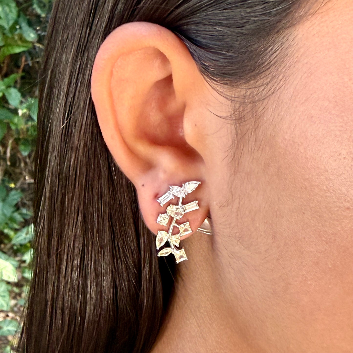 Citrine Ear Cuff in Sterling Silver 925