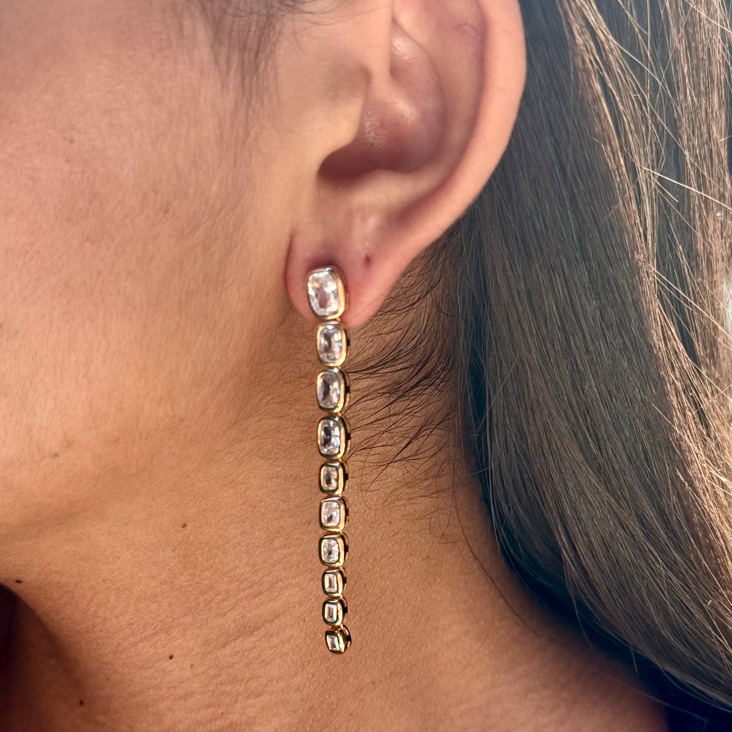 Long Earrings in Sterling Silver 925