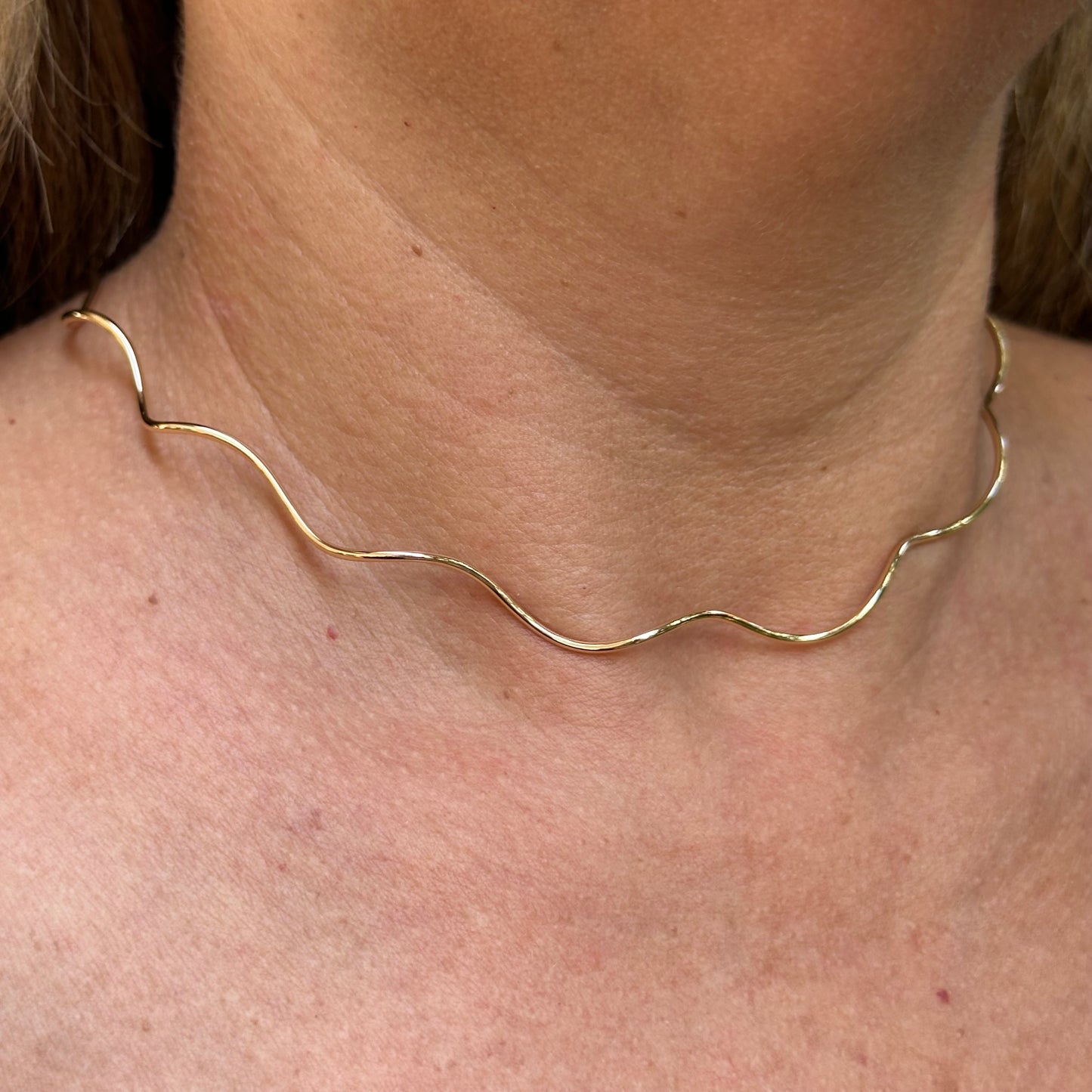 Wave Choker in 18K Gold Plated