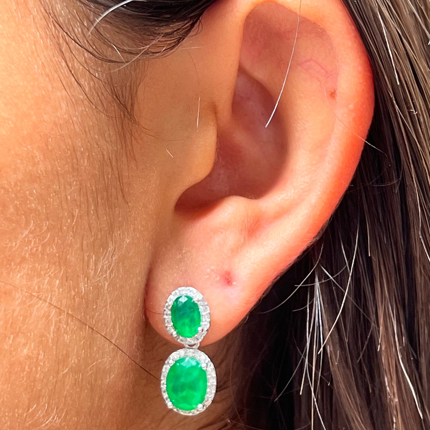 Porto Earrings in 18K White Gold Plated