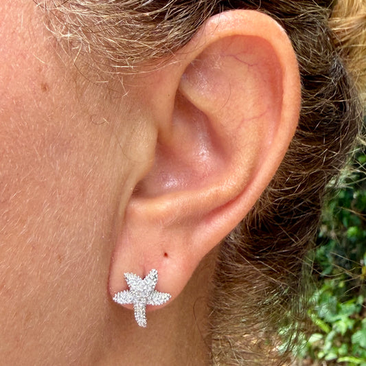 Sea Star Earrings in Sterling Silver 925