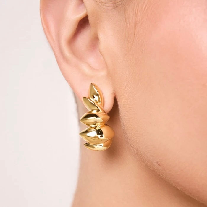 Trama Earrings in 18K Gold Plated by Anna Prata