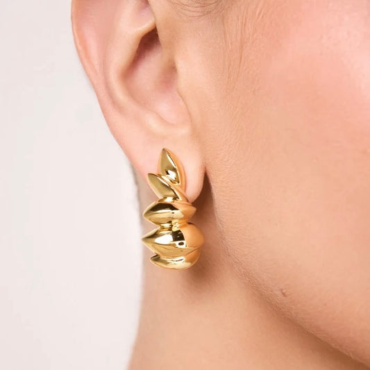 Trama Earrings in 18K Gold Plated by Anna Prata