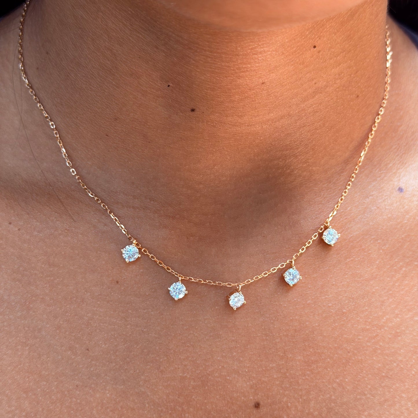 Moissanite Choker in Sterling Silver 925