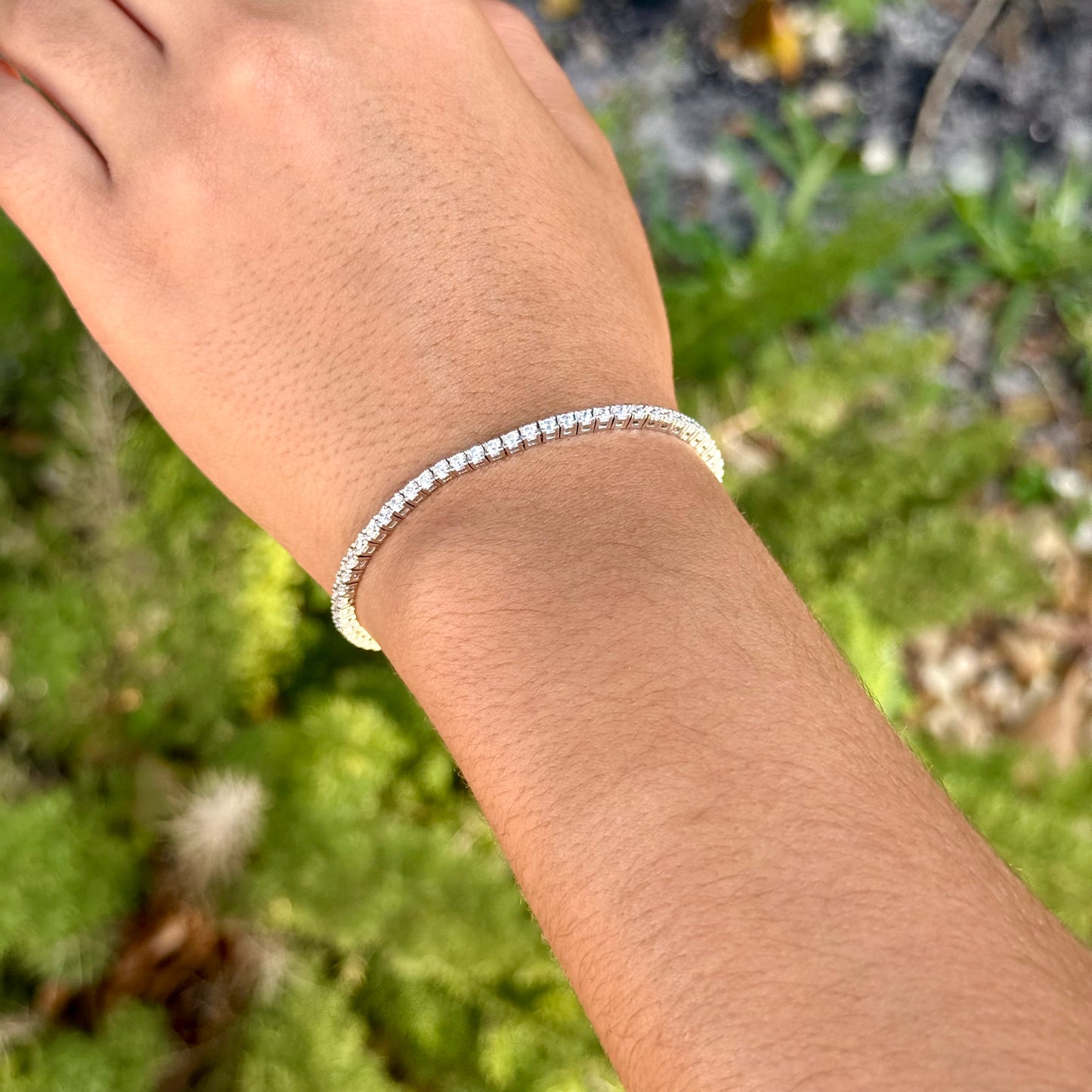 Tennis Bracelet in 18K White Gold Plated