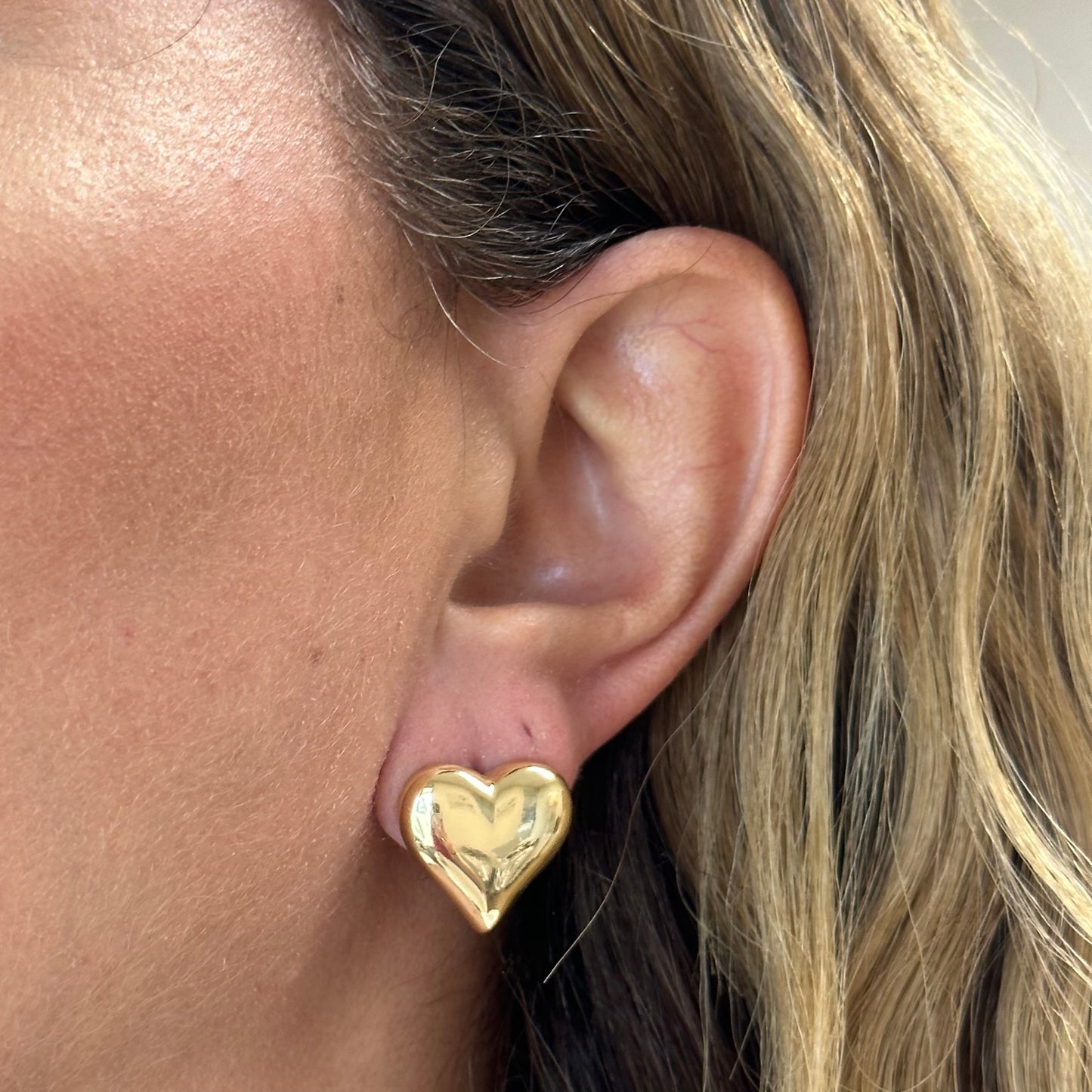 Heart Earrings in 18K Gold Plated